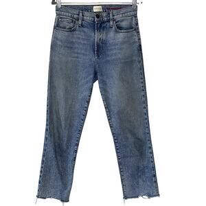 ALICE+‎ OLIVIA  HIGH RISE LIGHT WASH STRAIGHT LEG JEANS SIZE 27